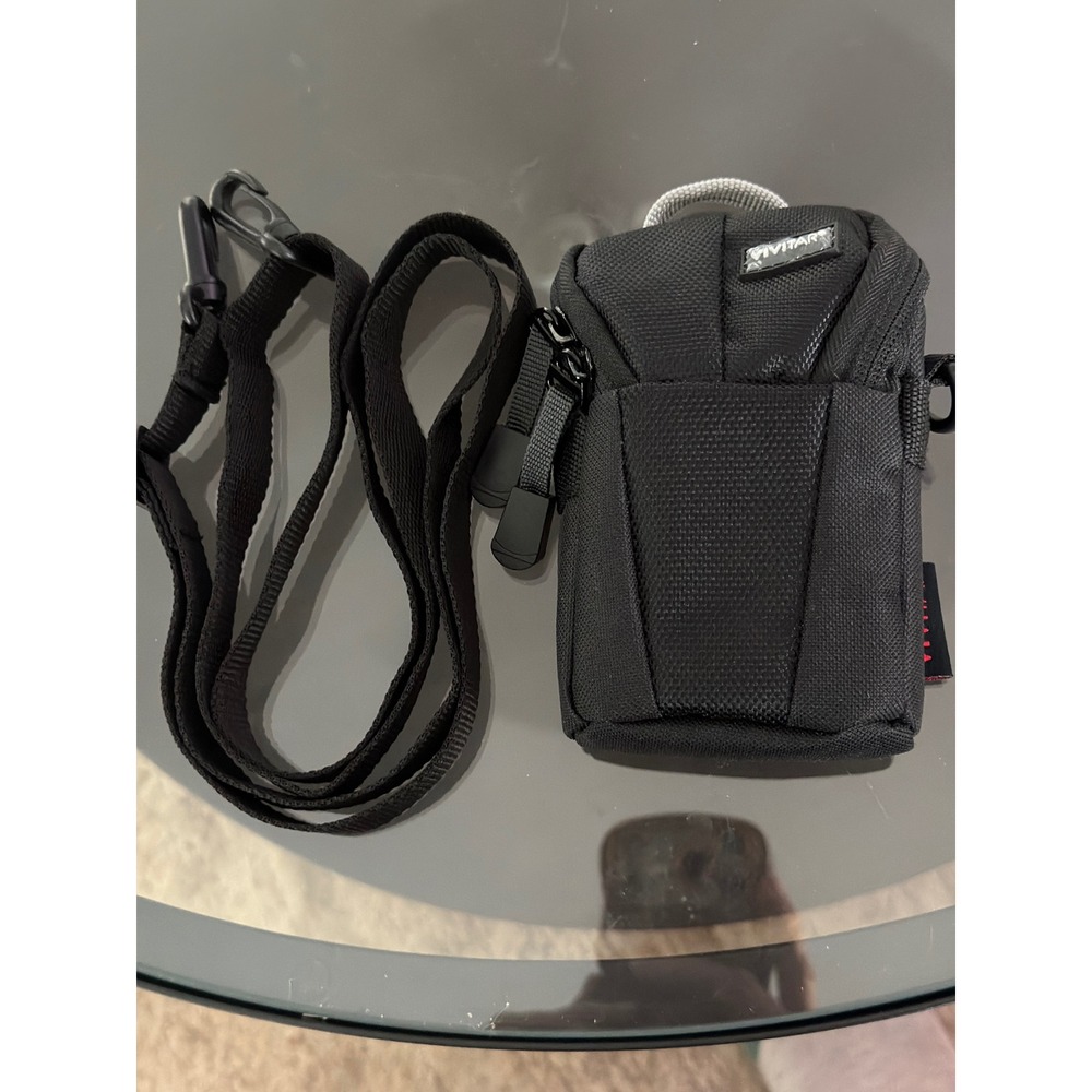 Vivitar VIVCASE Point and Shoot Camera Case Bag Black Adjustable Strap NEW
